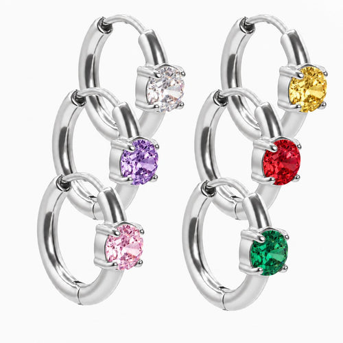 Orecchino Hoop Circle Rainbow